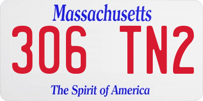 MA license plate 306TN2