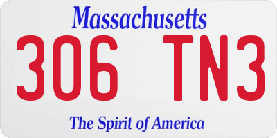 MA license plate 306TN3