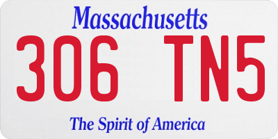 MA license plate 306TN5