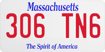 MA license plate 306TN6