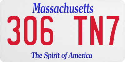 MA license plate 306TN7