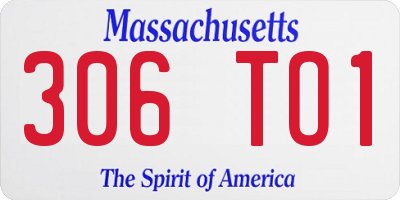 MA license plate 306TO1