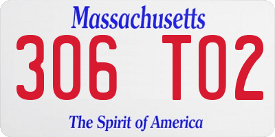 MA license plate 306TO2