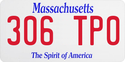 MA license plate 306TP0