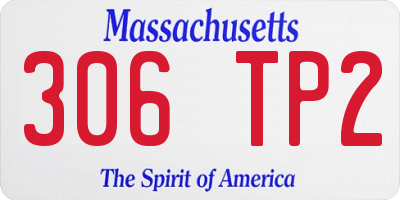 MA license plate 306TP2