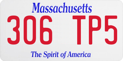 MA license plate 306TP5