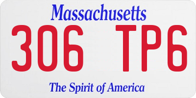 MA license plate 306TP6