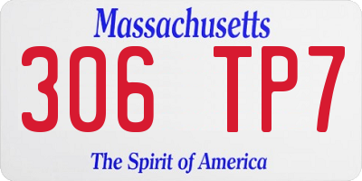 MA license plate 306TP7