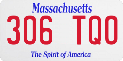 MA license plate 306TQ0