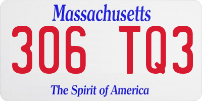 MA license plate 306TQ3
