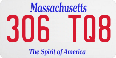 MA license plate 306TQ8