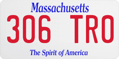 MA license plate 306TR0