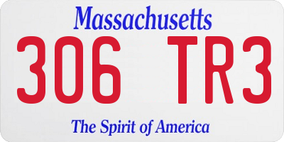 MA license plate 306TR3