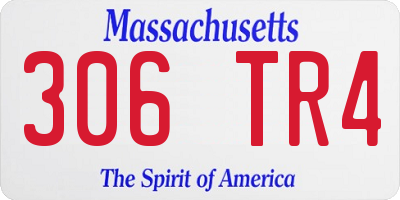 MA license plate 306TR4