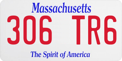 MA license plate 306TR6
