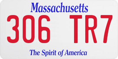 MA license plate 306TR7