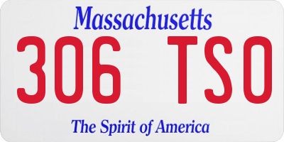 MA license plate 306TS0