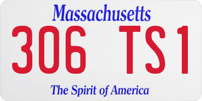 MA license plate 306TS1