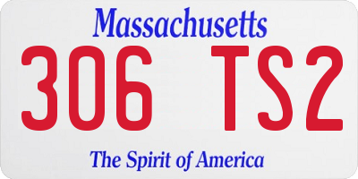 MA license plate 306TS2