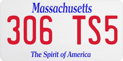 MA license plate 306TS5