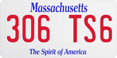 MA license plate 306TS6