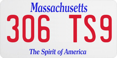 MA license plate 306TS9