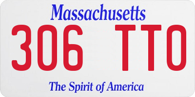 MA license plate 306TT0