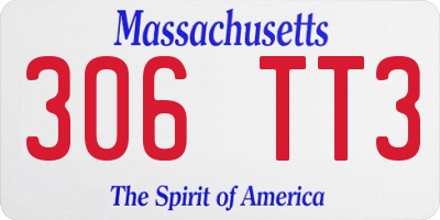 MA license plate 306TT3