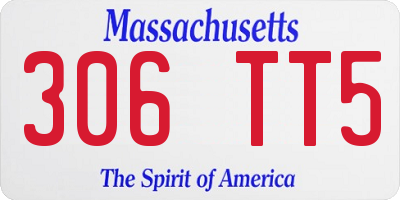MA license plate 306TT5