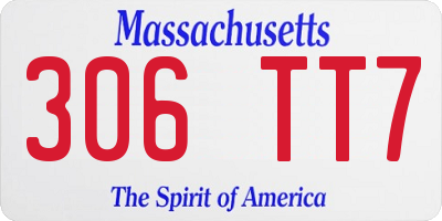 MA license plate 306TT7