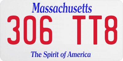 MA license plate 306TT8