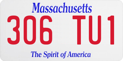 MA license plate 306TU1