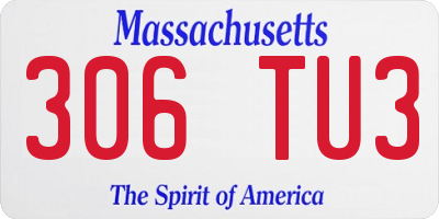 MA license plate 306TU3