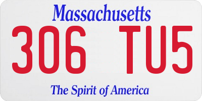 MA license plate 306TU5