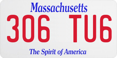 MA license plate 306TU6