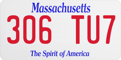 MA license plate 306TU7