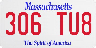 MA license plate 306TU8