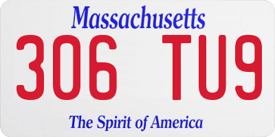 MA license plate 306TU9