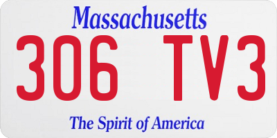 MA license plate 306TV3