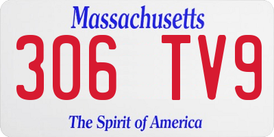 MA license plate 306TV9