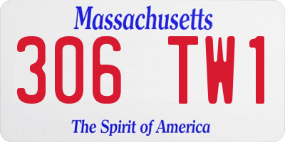 MA license plate 306TW1