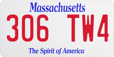 MA license plate 306TW4