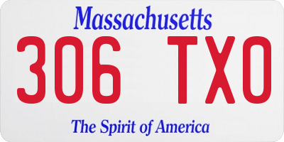MA license plate 306TX0