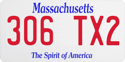MA license plate 306TX2