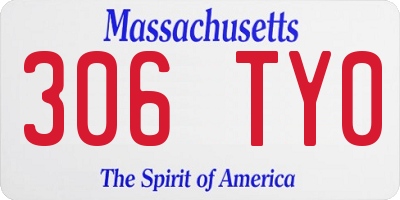 MA license plate 306TY0