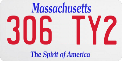 MA license plate 306TY2