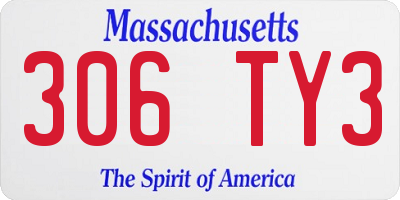 MA license plate 306TY3
