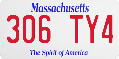 MA license plate 306TY4