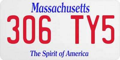 MA license plate 306TY5