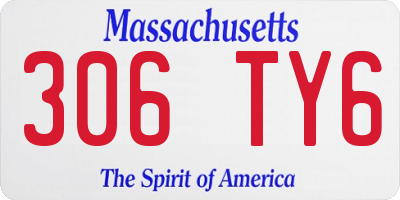 MA license plate 306TY6